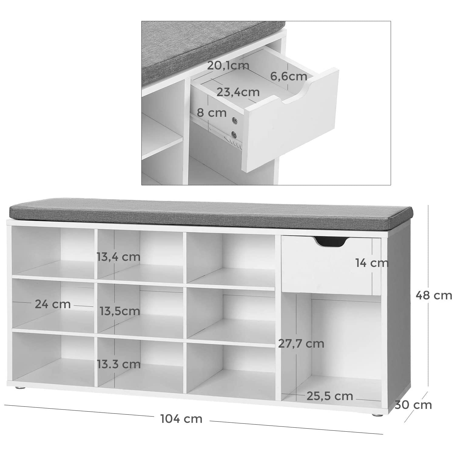 Schuhschrank mit einem Sitz - LHS24W01