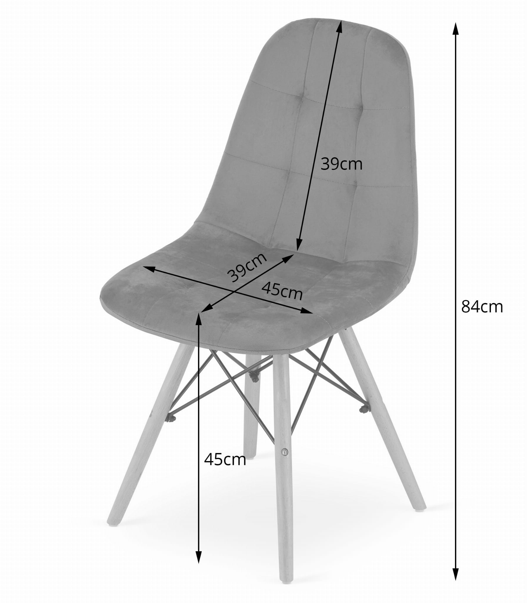 DUMO Stuhl – dunkelgrauer Samt x #satz_1