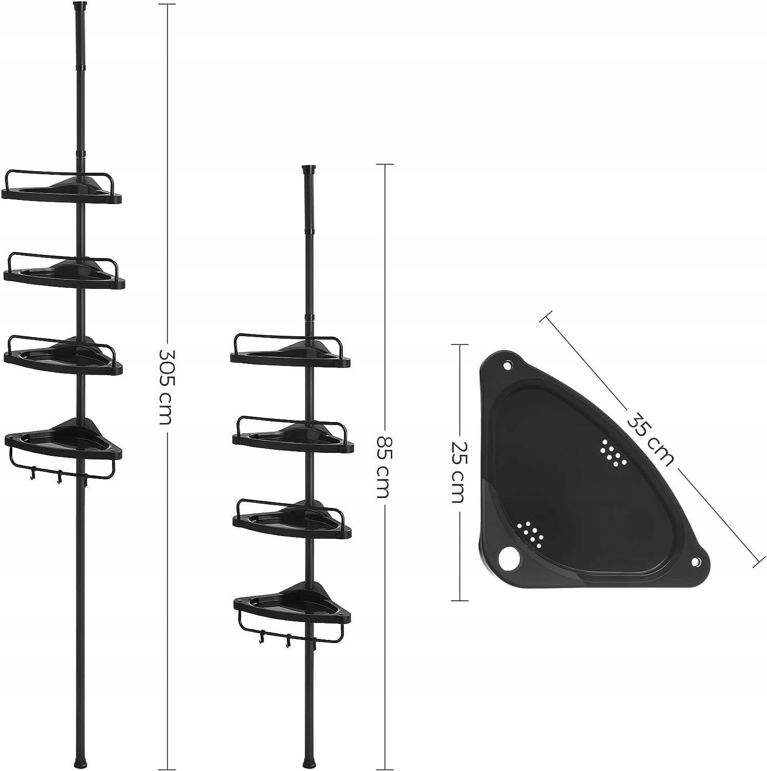 Teleskope Badezimmerregal - BCB001B01