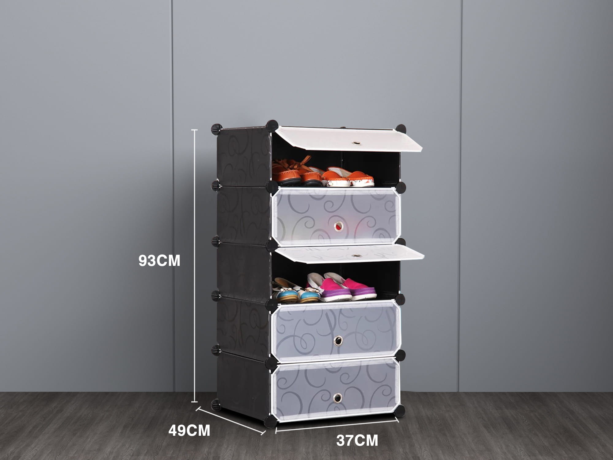 Modularer Schrank für Schuhe 5 Level