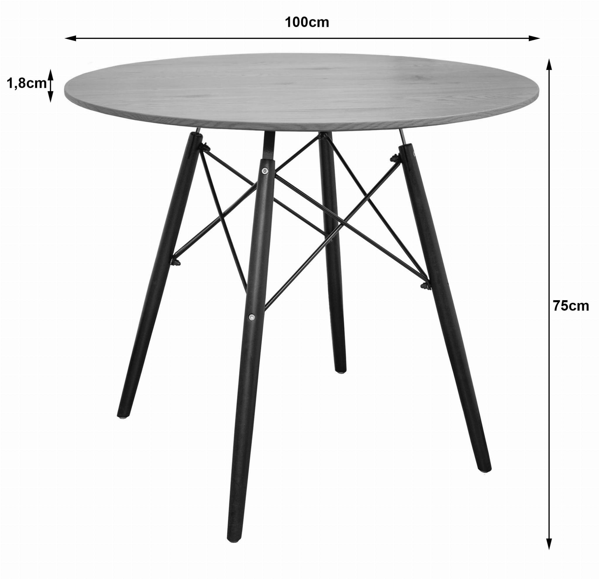 Todi Round Tabelle #size_100cm - #color_Eiche