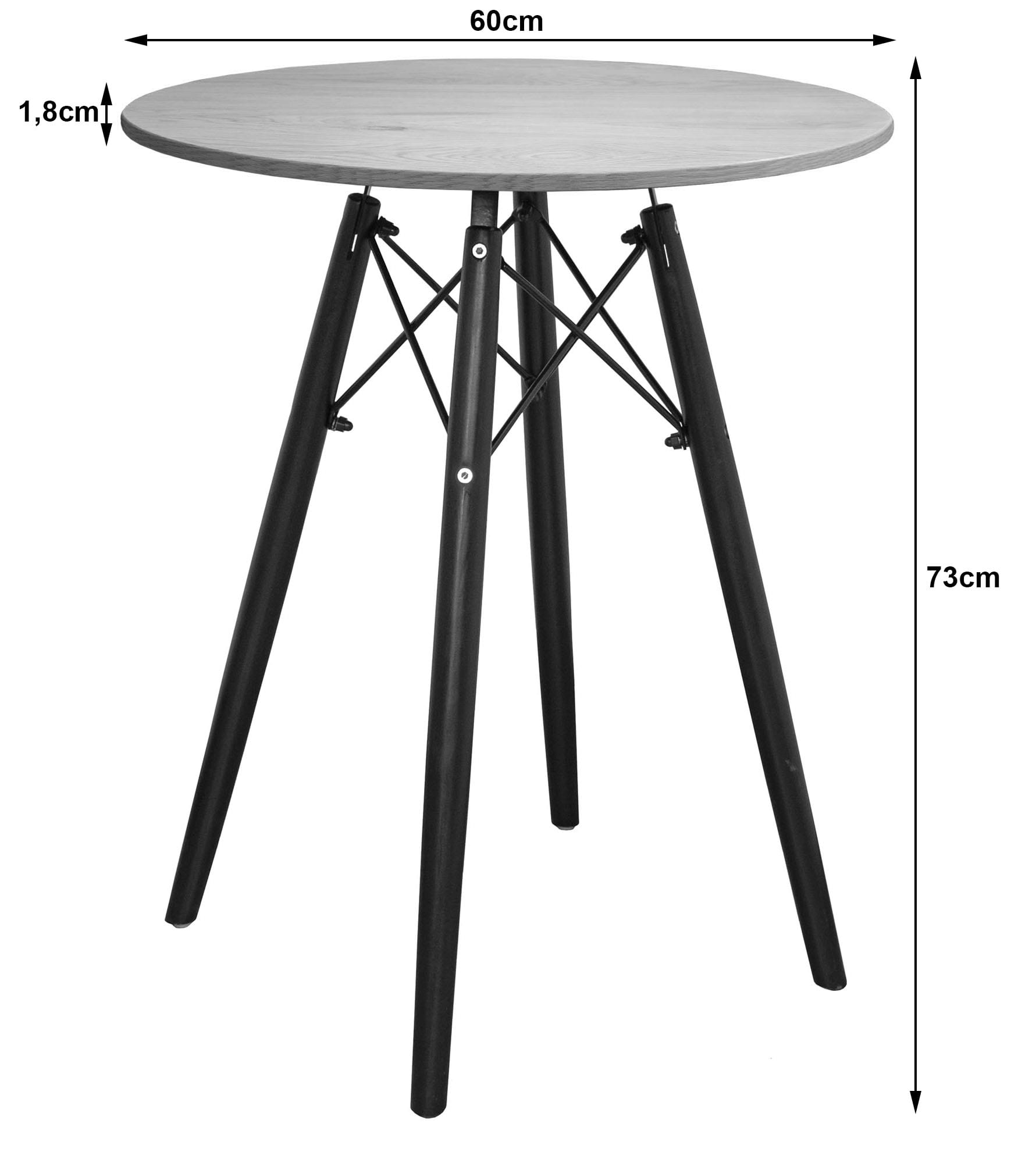 Todi Round Tabelle #size_60cm - #color_Asche