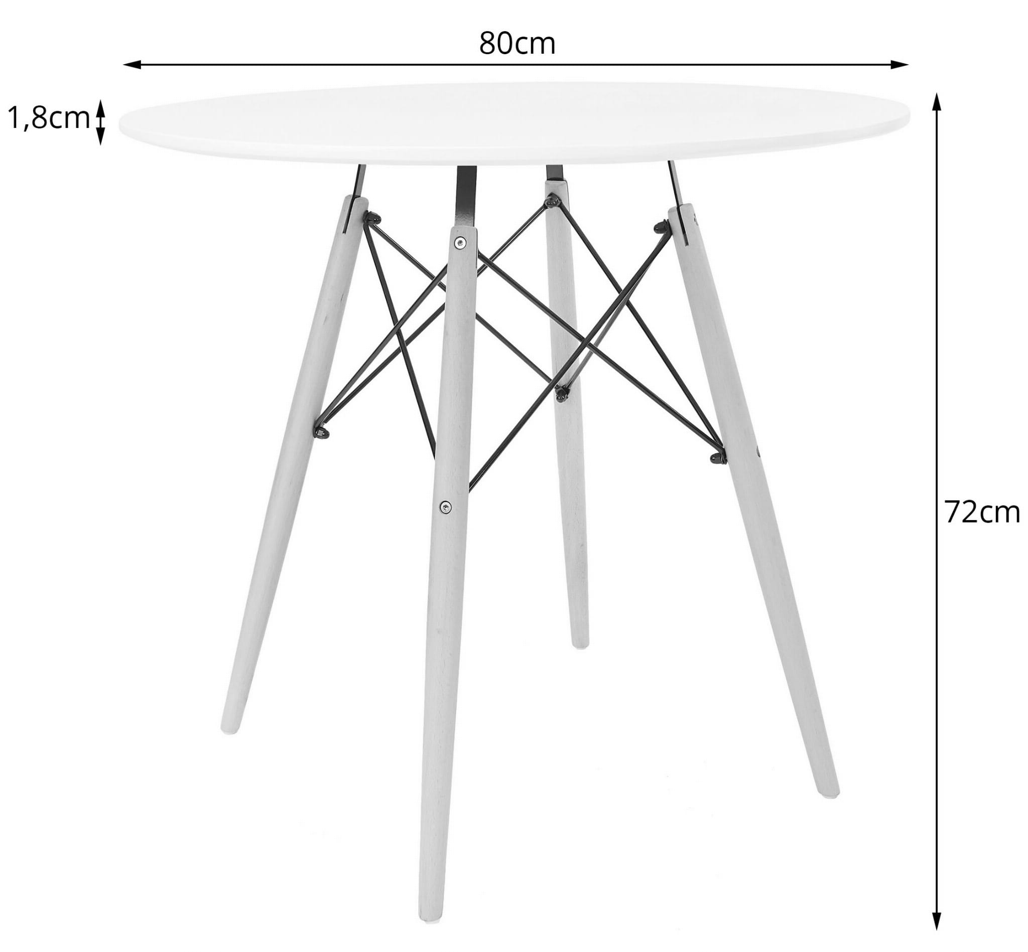 Todi Round Tabelle #size_80cm - #color_Weiß