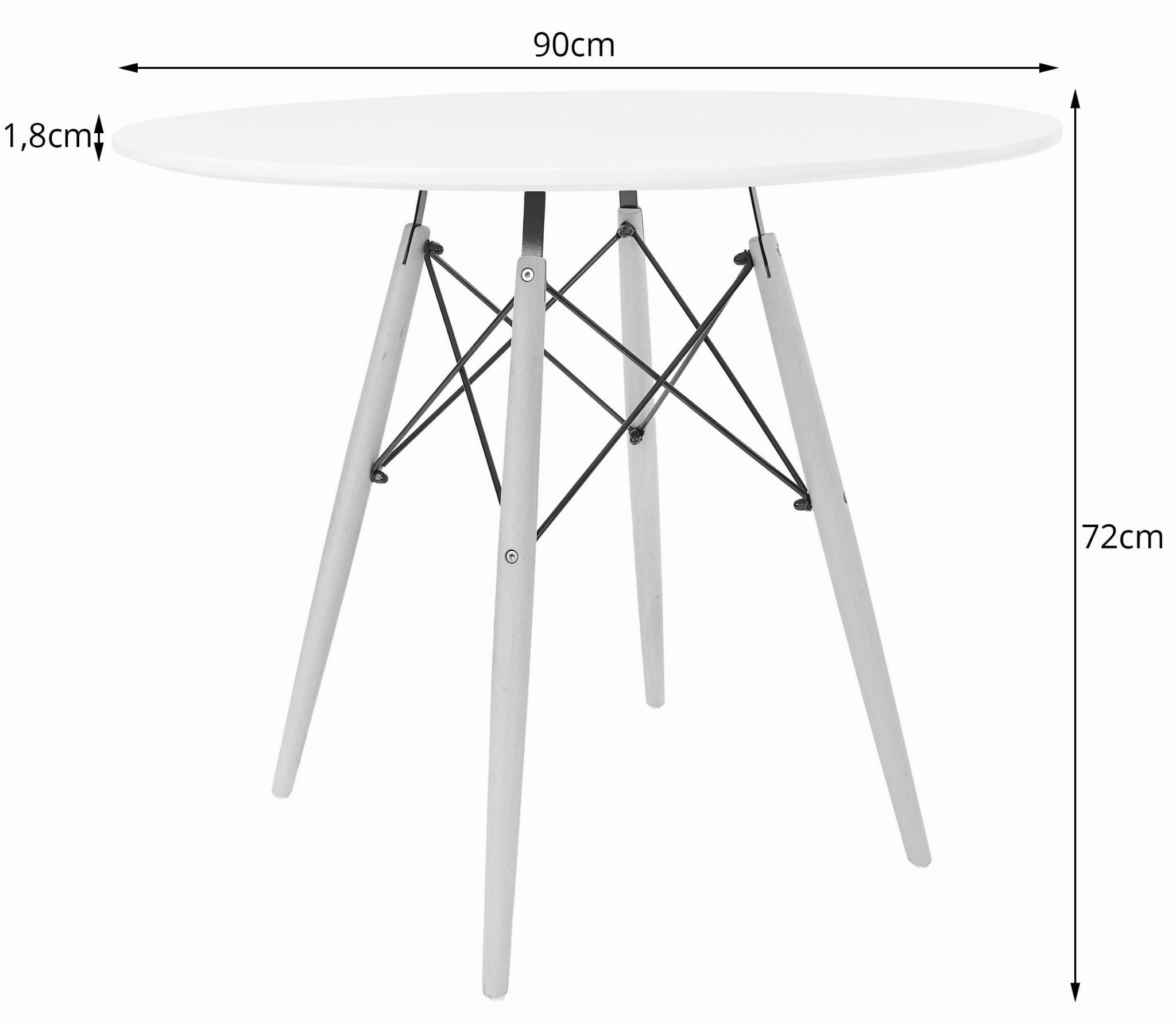 Todi Round Tabelle #size_90cm - #color_Weiß